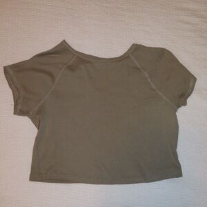 Olive Green Short Sleeve Top